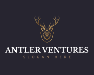 Wildlife Deer Antler  logo design