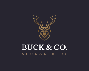 Buck - Wildlife Deer Antler logo design