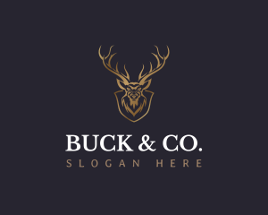 Wildlife Deer Antler  logo design