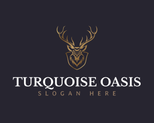 Wildlife Deer Antler  logo design