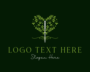 Needle - Needle Leaf Heart logo design