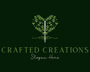 Needle Leaf Heart logo design