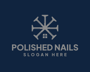 Nail House Carpentry Construction logo design