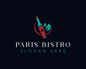 Wine Bottle Drink logo design