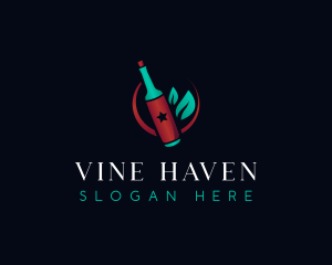 Wine Bottle Drink logo design