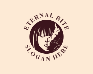 Smoking Woman Cigarette Logo