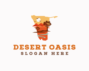 Namibia Desert Map logo design