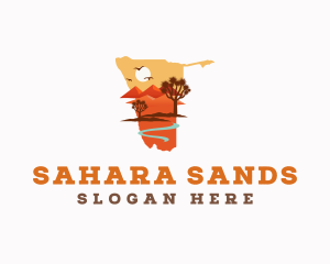 Namibia Desert Map logo design