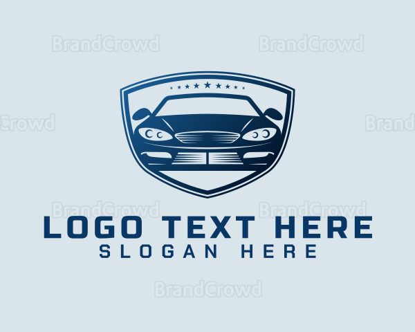 Sports Car Shield Logo