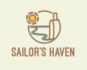 Seascape Summer Traveler  logo design