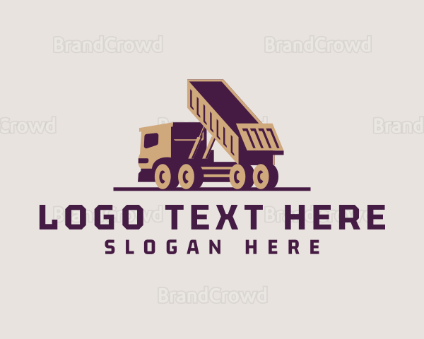 Dump Truck Construction Logo