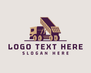 Transport - Dump Truck Construction logo design