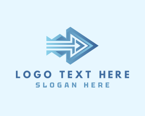 Cargo - Blue Forwarding Arrow logo design