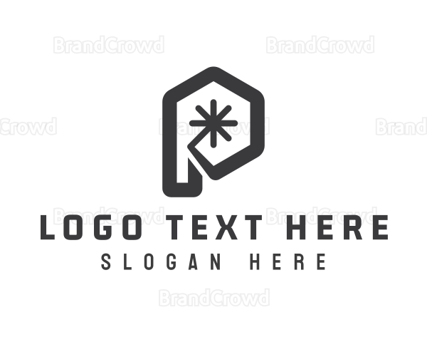 Modern Hexagon P Logo