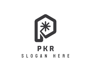 Modern Hexagon P logo design