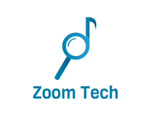 Zoom - Musical Note Search logo design