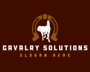 Horseshoe Stable Horse logo design