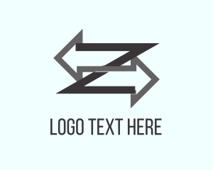 Polygon - Gray Arrows Letter Z logo design