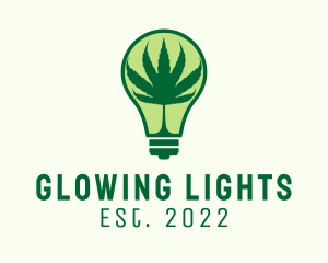 Cannabis Light Bulb  logo design