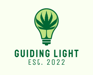 Cannabis Light Bulb  logo design