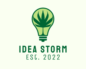 Cannabis Light Bulb  logo design