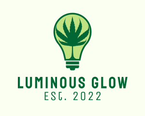 Illuminated - Cannabis Light Bulb logo design