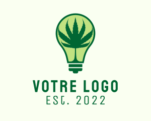 Cannabis Light Bulb  logo design