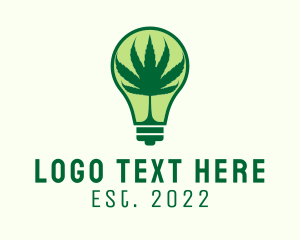 Idea - Cannabis Light Bulb logo design