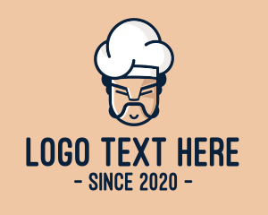 Toque - Angry Chef Face logo design