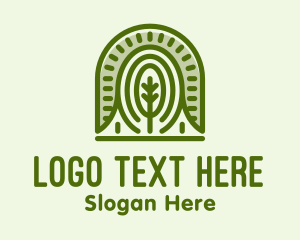 Green Natural Tree Park Logo