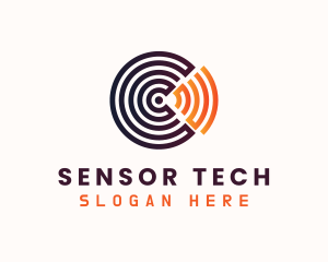 Sensor - WiFi Radar Letter C logo design