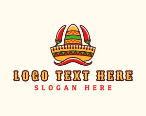 Lucha Libre - Mexican Sombrero Restaurant logo design