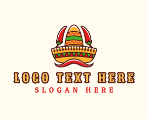 Hat - Mexican Sombrero Restaurant logo design