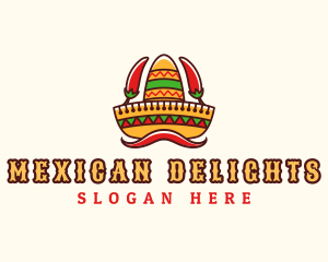 Mexican Sombrero Restaurant logo design