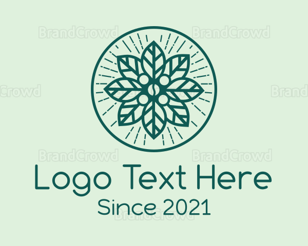 Green Coffee Plant Logo