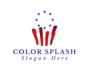 American Flag Surfer logo design