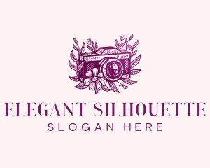 Floral Camera Photography Logo