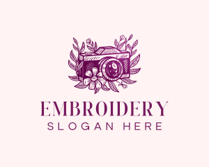 Floral Camera Photography Logo