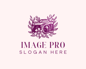 Floral Camera Photography logo design