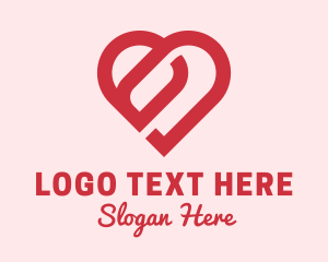 Dating App - Romantic Heart Lover logo design