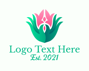 Peace - Gradient Lotus Organization logo design