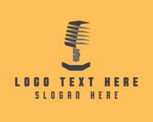 Lecture - Simple Retro Microphone logo design