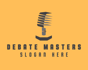 Debate - Simple Retro Microphone logo design