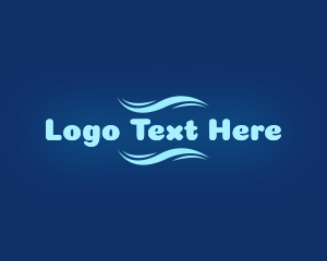 Clothes Washer - Blue Ocean Wave logo design