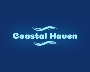 Bay - Blue Ocean Wave logo design