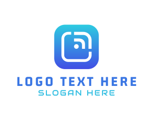 App - Tech App Button logo design
