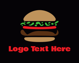 Lunch - Fast Food Hamburger logo design