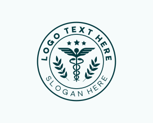 Biology - Medical Caduceus Staff Hospital logo design