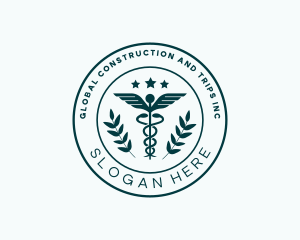 Surgeon - Medical Caduceus Staff Hospital logo design