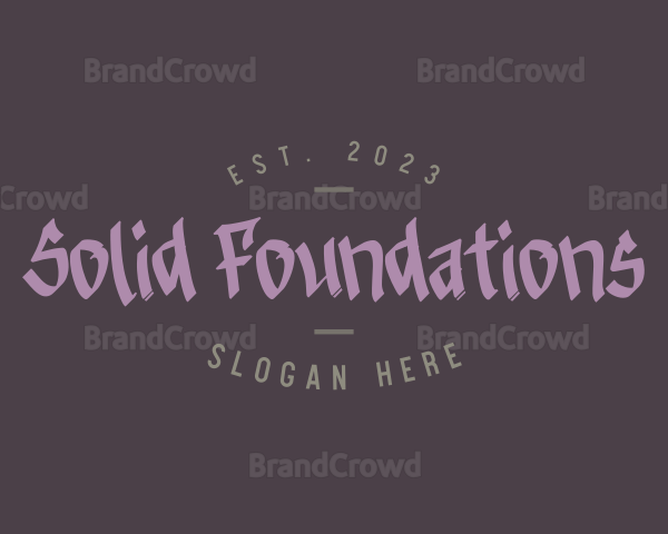 Handwritten Graffiti Wordmark Logo